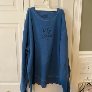 Life Is Good Blue Sweatshirt